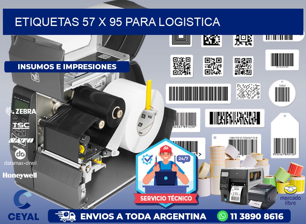 ETIQUETAS 57 x 95 PARA LOGISTICA