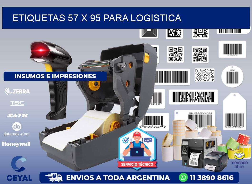 ETIQUETAS 57 x 95 PARA LOGISTICA