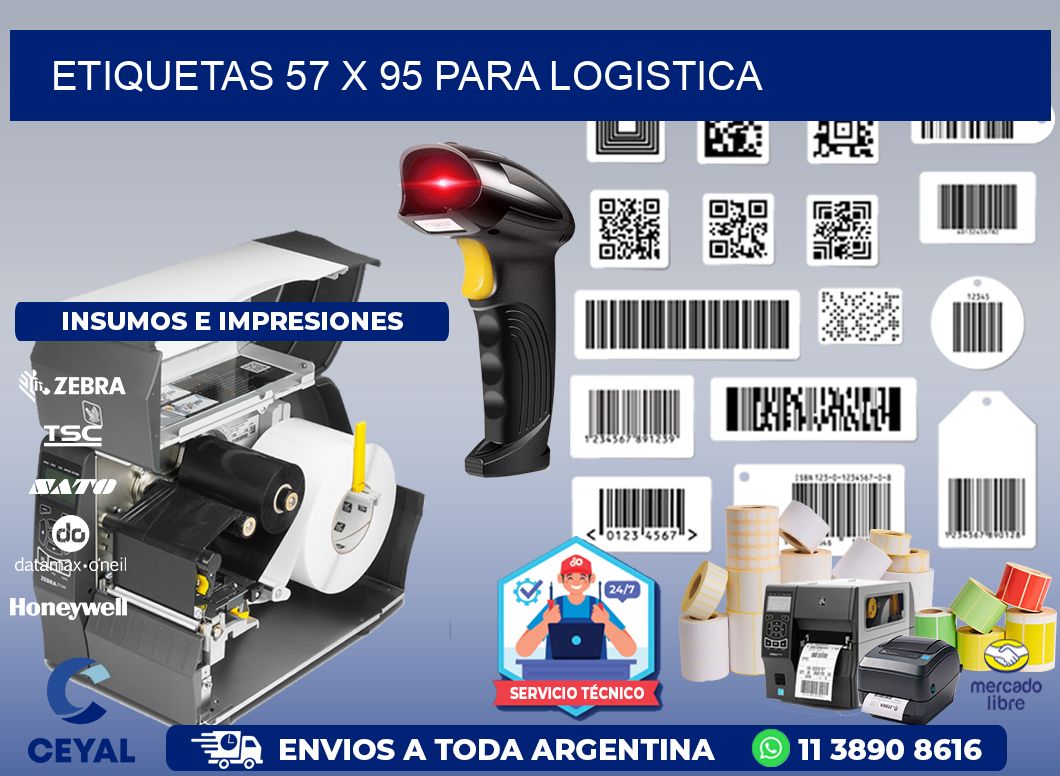ETIQUETAS 57 x 95 PARA LOGISTICA