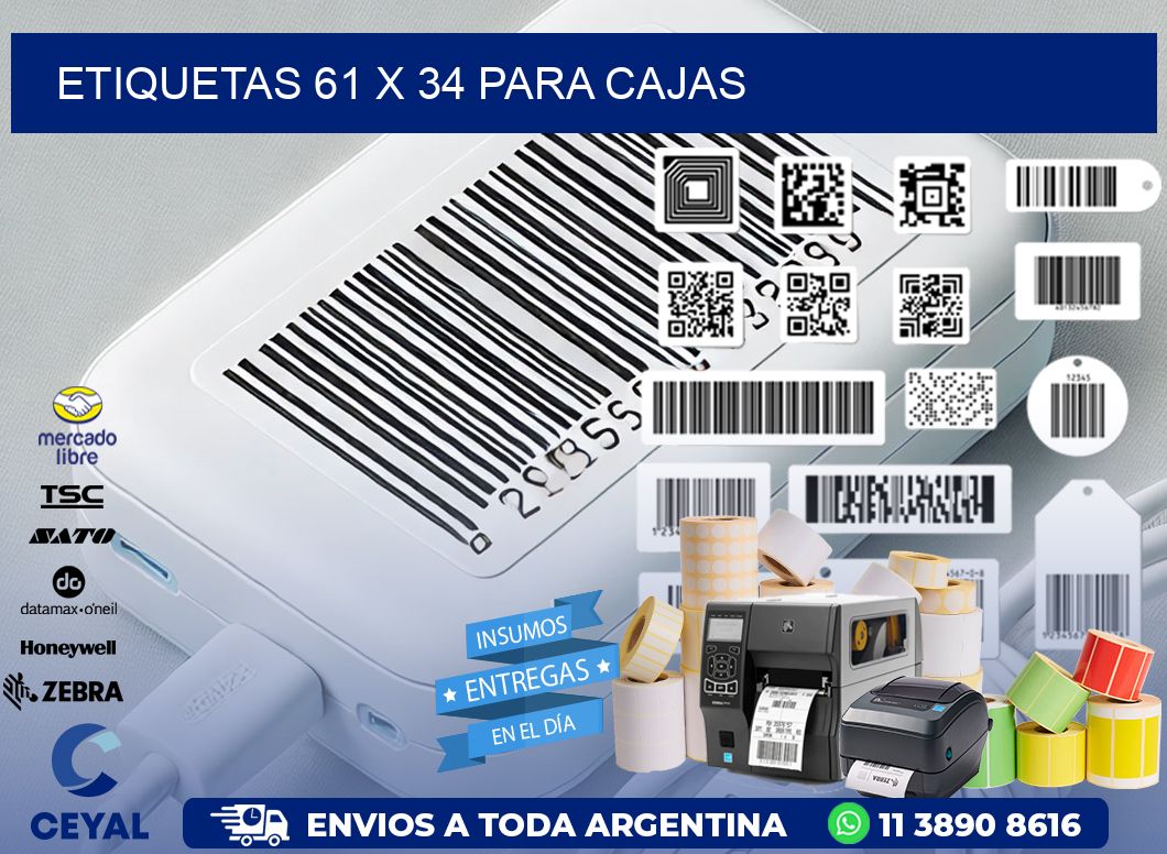 ETIQUETAS 61 x 34 PARA CAJAS
