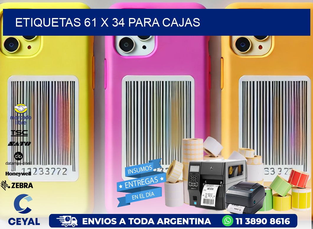 ETIQUETAS 61 x 34 PARA CAJAS