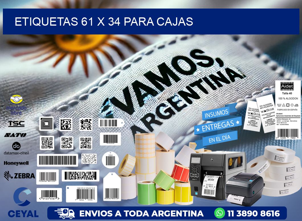 ETIQUETAS 61 x 34 PARA CAJAS