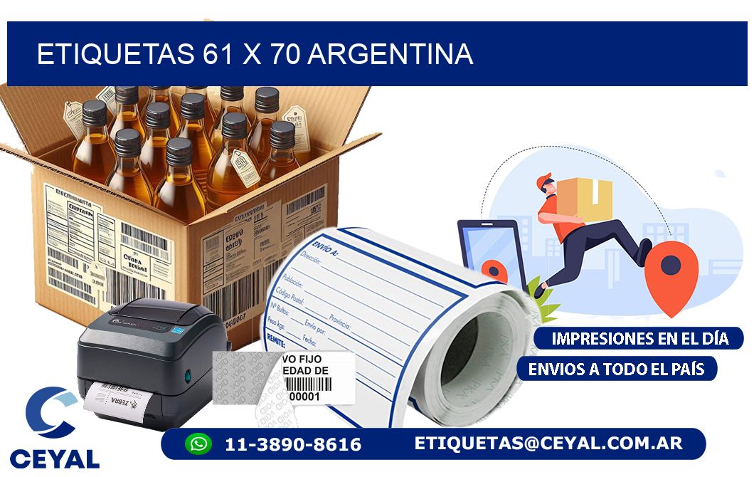ETIQUETAS 61 x 70 ARGENTINA