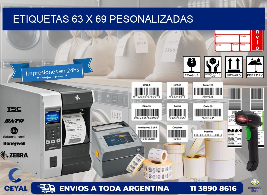 ETIQUETAS 63 x 69 PESONALIZADAS