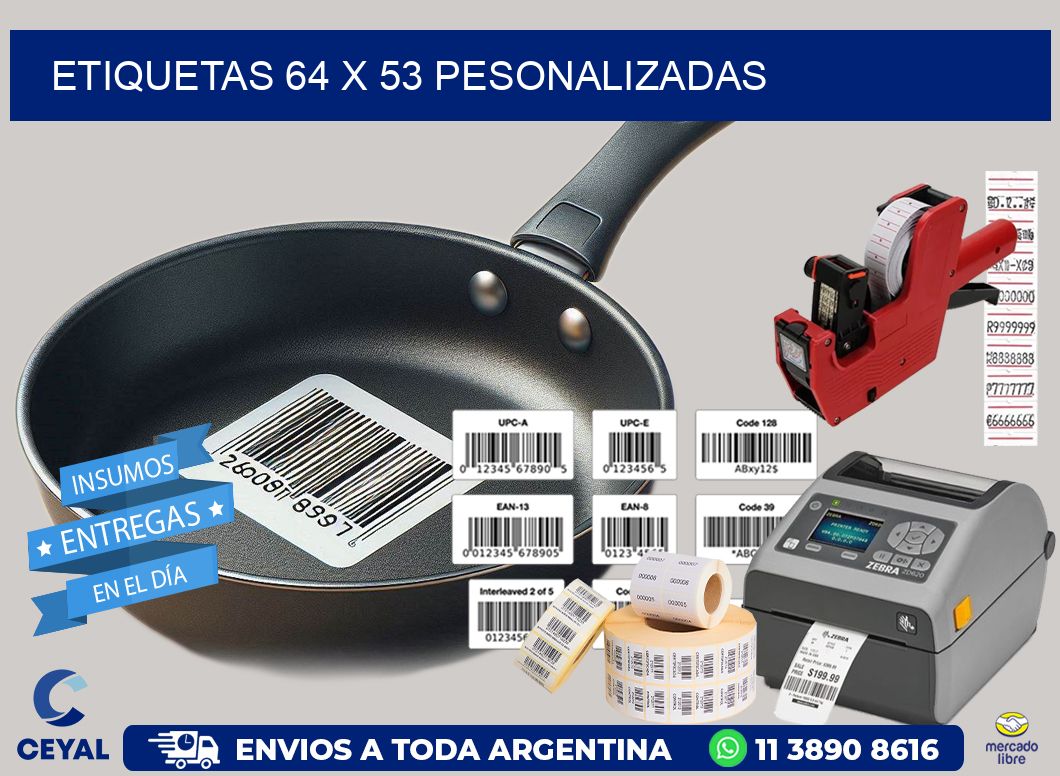 ETIQUETAS 64 x 53 PESONALIZADAS