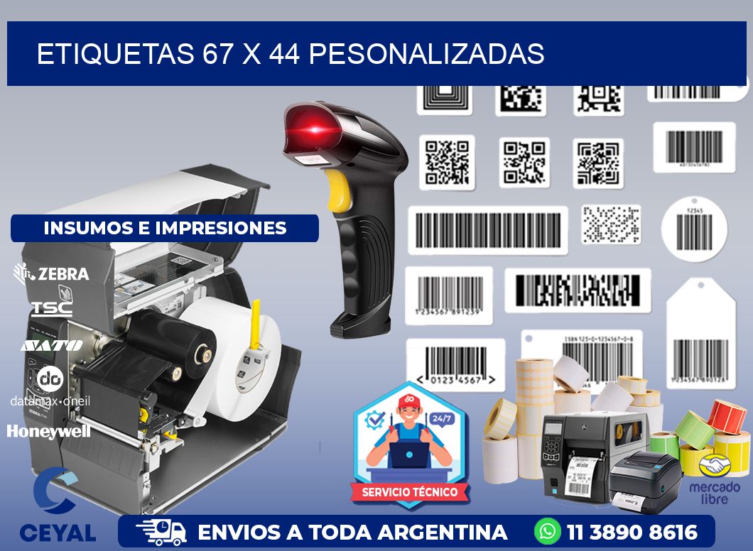 ETIQUETAS 67 x 44 PESONALIZADAS