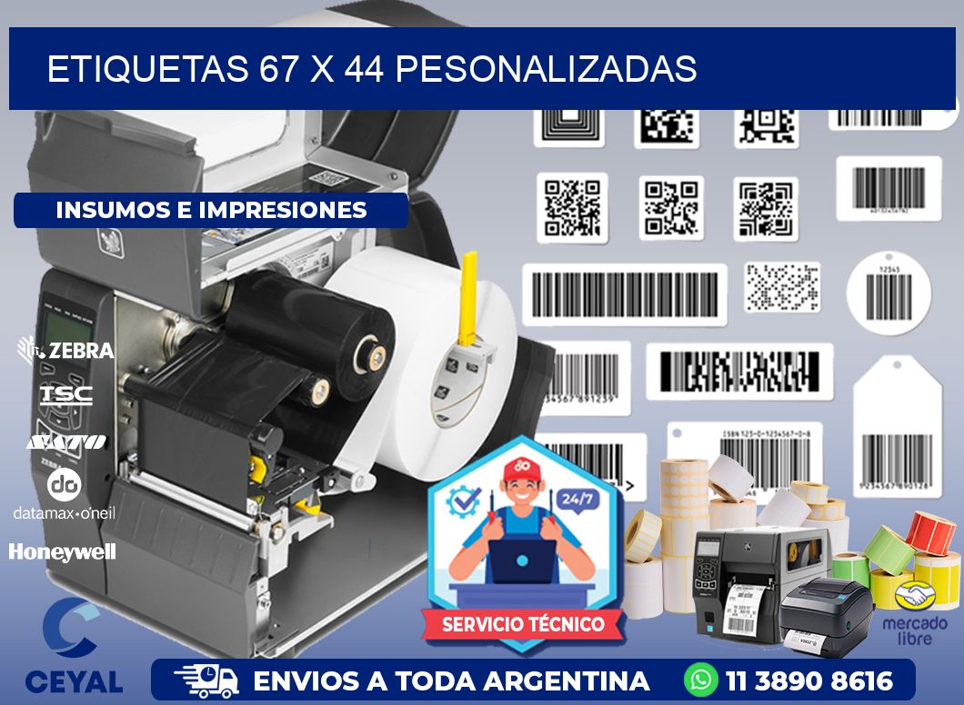 ETIQUETAS 67 x 44 PESONALIZADAS