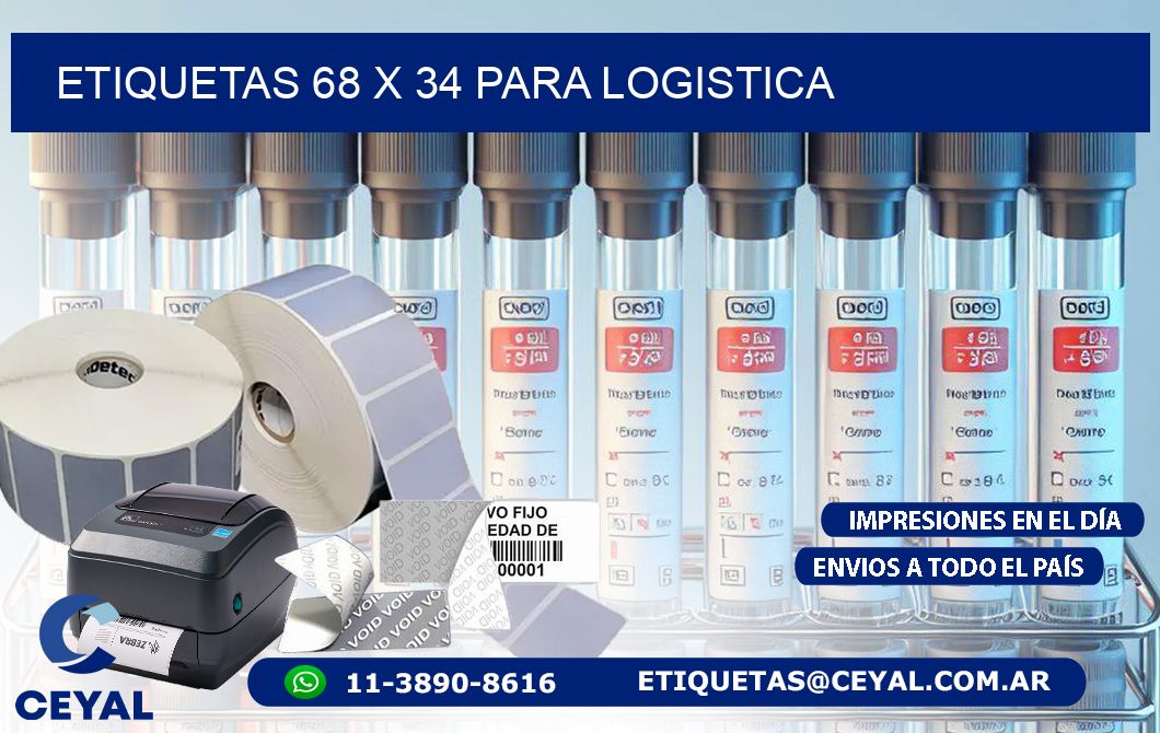 ETIQUETAS 68 x 34 PARA LOGISTICA