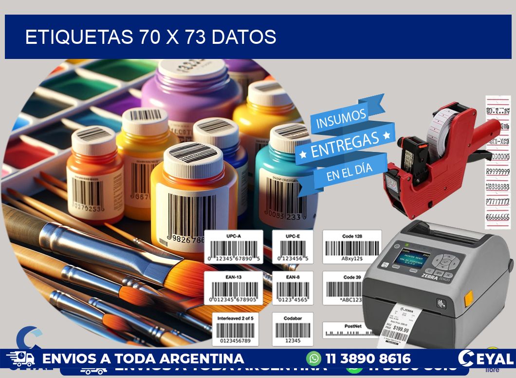ETIQUETAS 70 x 73 DATOS