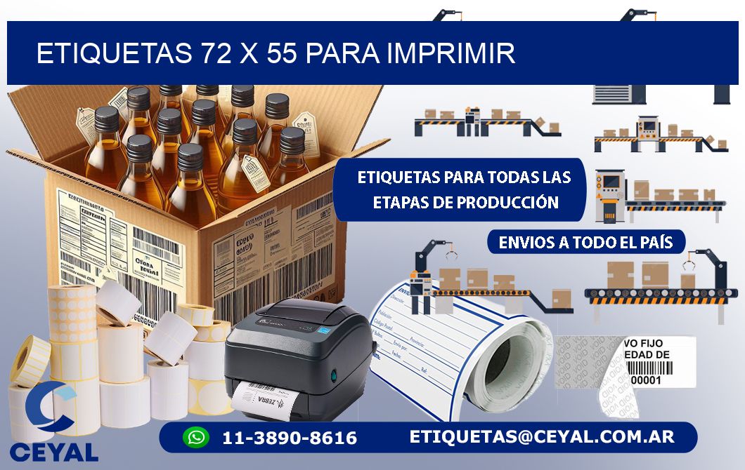 ETIQUETAS 72 x 55 PARA IMPRIMIR