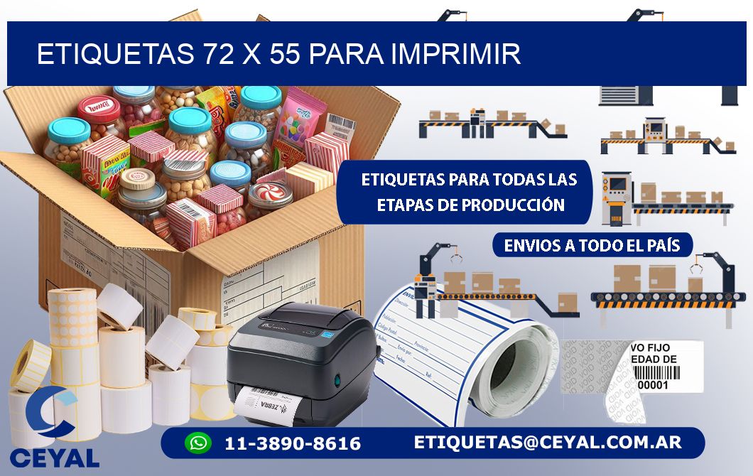 ETIQUETAS 72 x 55 PARA IMPRIMIR
