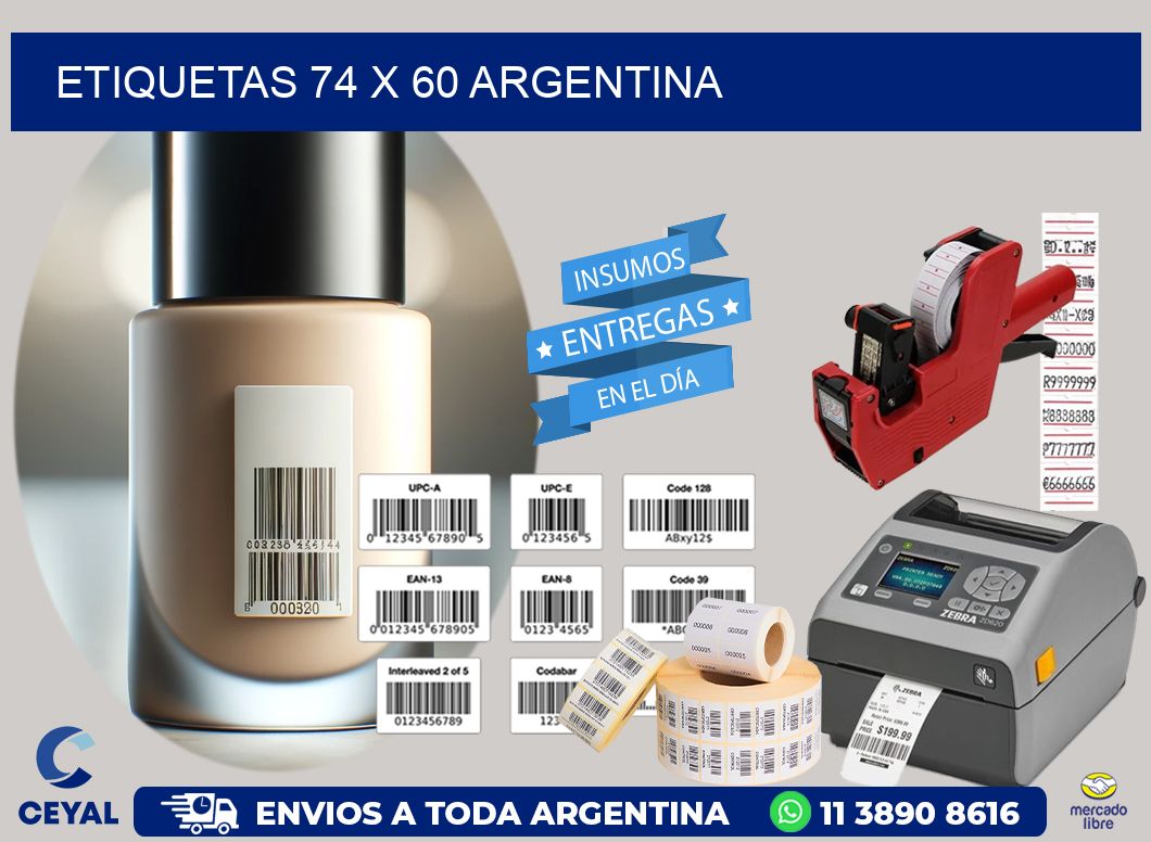 ETIQUETAS 74 x 60 ARGENTINA