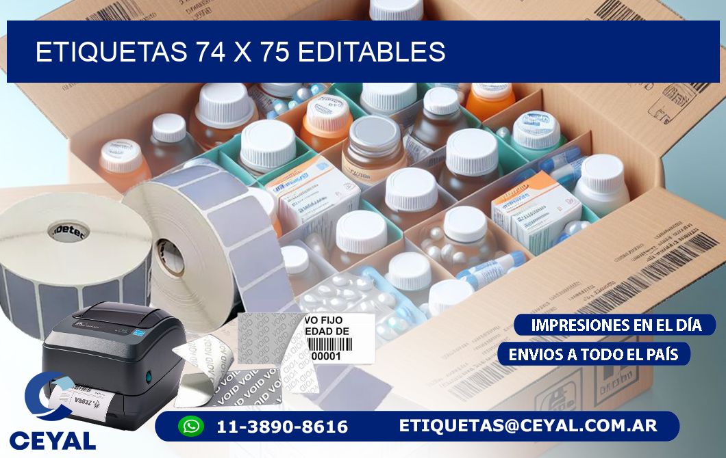 ETIQUETAS 74 x 75 EDITABLES