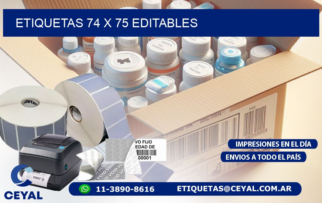 ETIQUETAS 74 x 75 EDITABLES