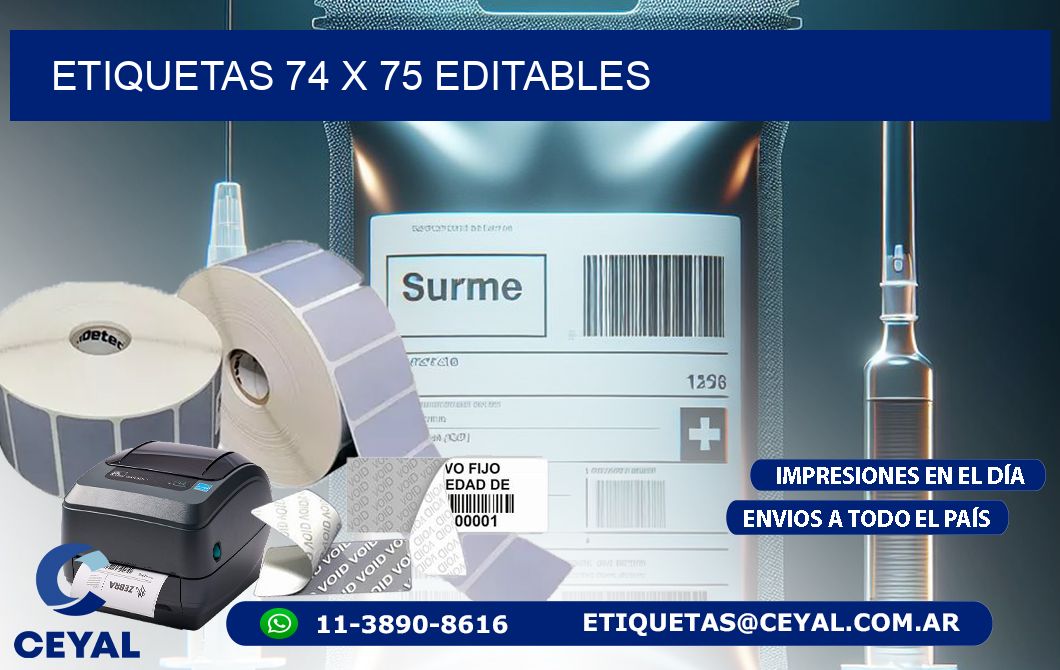 ETIQUETAS 74 x 75 EDITABLES