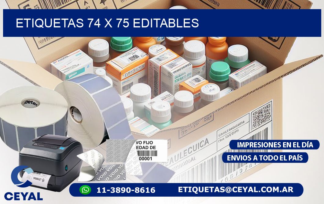 ETIQUETAS 74 x 75 EDITABLES
