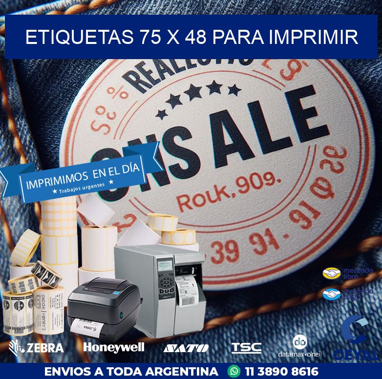ETIQUETAS 75 x 48 PARA IMPRIMIR