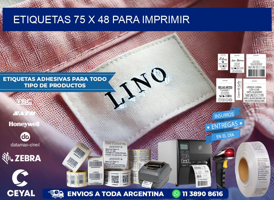 ETIQUETAS 75 x 48 PARA IMPRIMIR