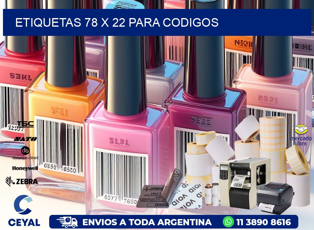 ETIQUETAS 78 x 22 PARA CODIGOS