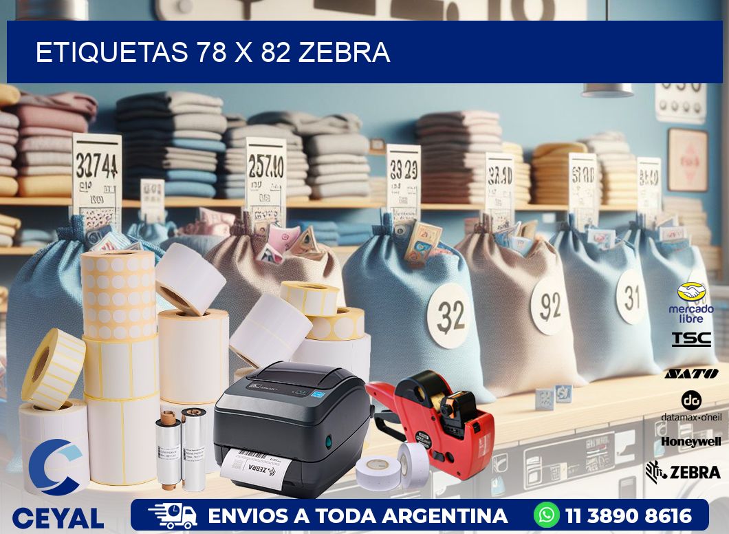 ETIQUETAS 78 x 82 ZEBRA