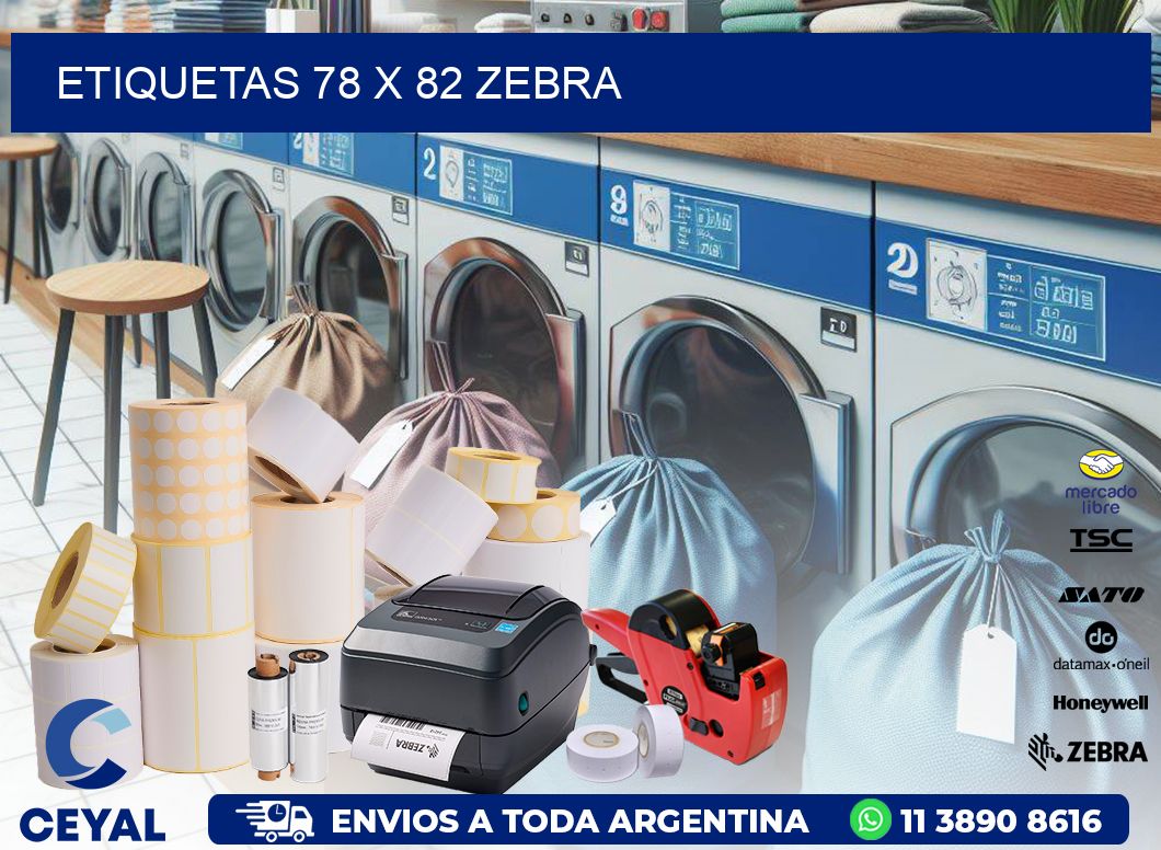 ETIQUETAS 78 x 82 ZEBRA