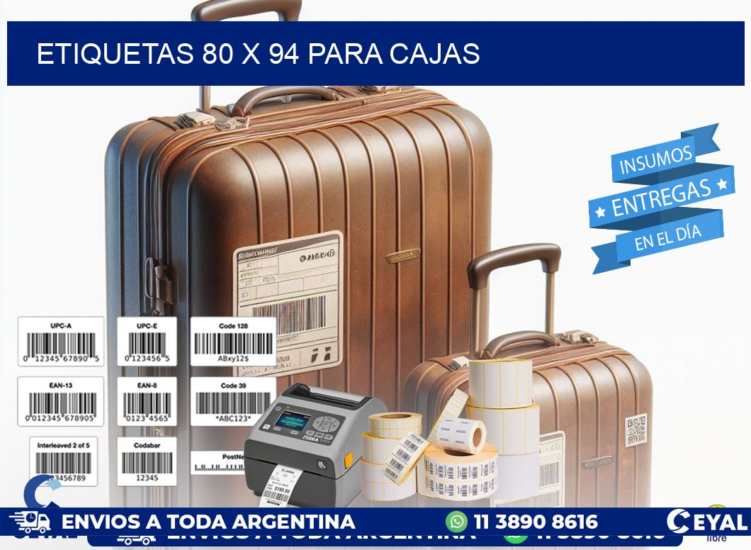 ETIQUETAS 80 x 94 PARA CAJAS