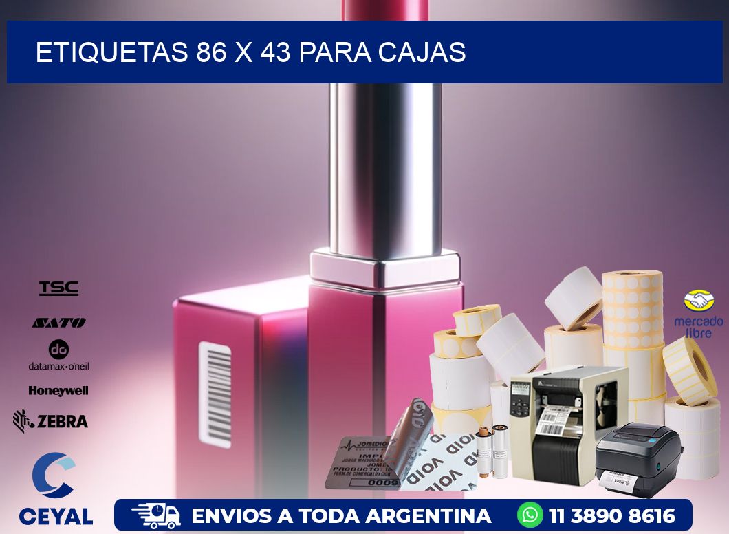 ETIQUETAS 86 x 43 PARA CAJAS
