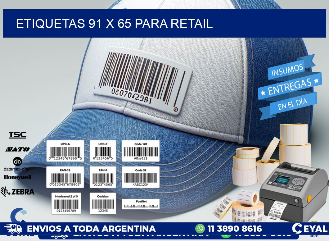 ETIQUETAS 91 x 65 PARA RETAIL