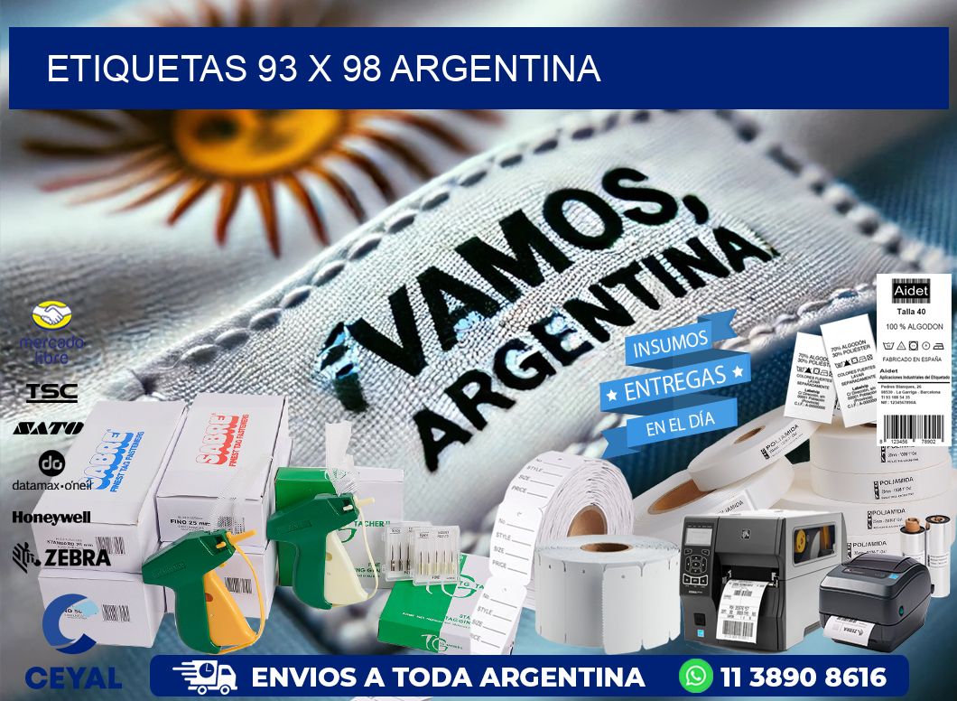 ETIQUETAS 93 x 98 ARGENTINA