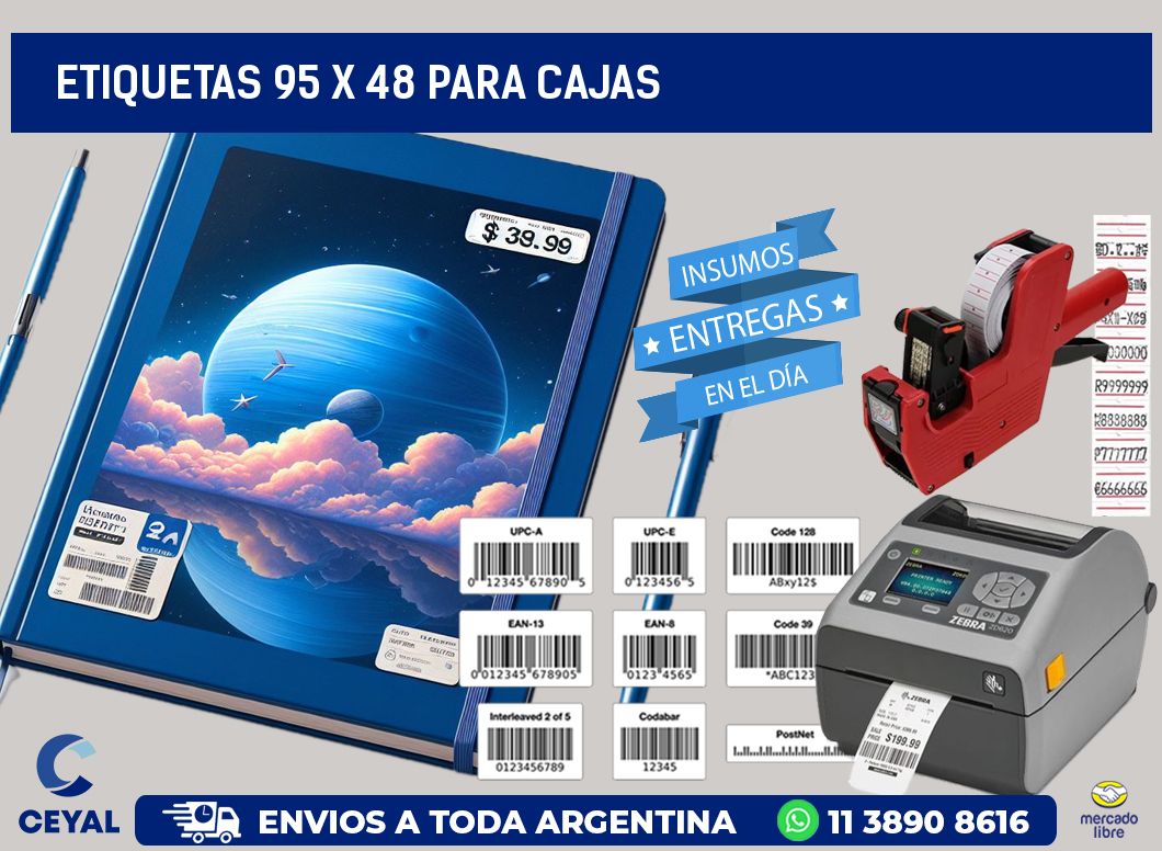 ETIQUETAS 95 x 48 PARA CAJAS
