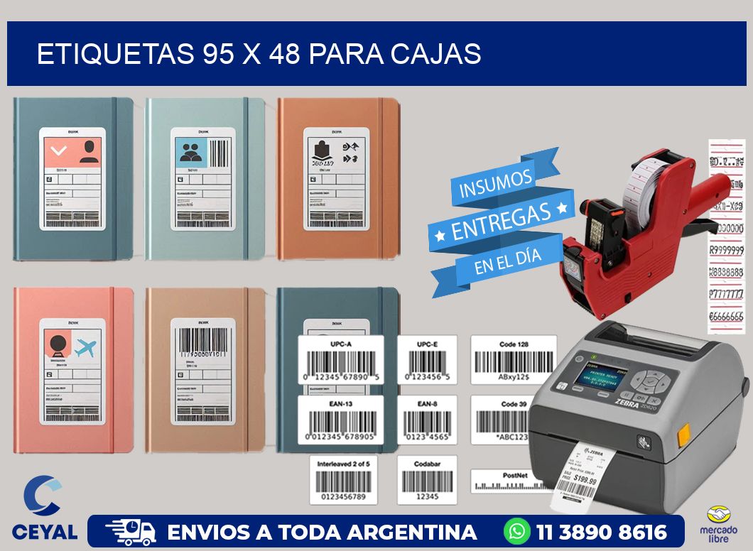 ETIQUETAS 95 x 48 PARA CAJAS