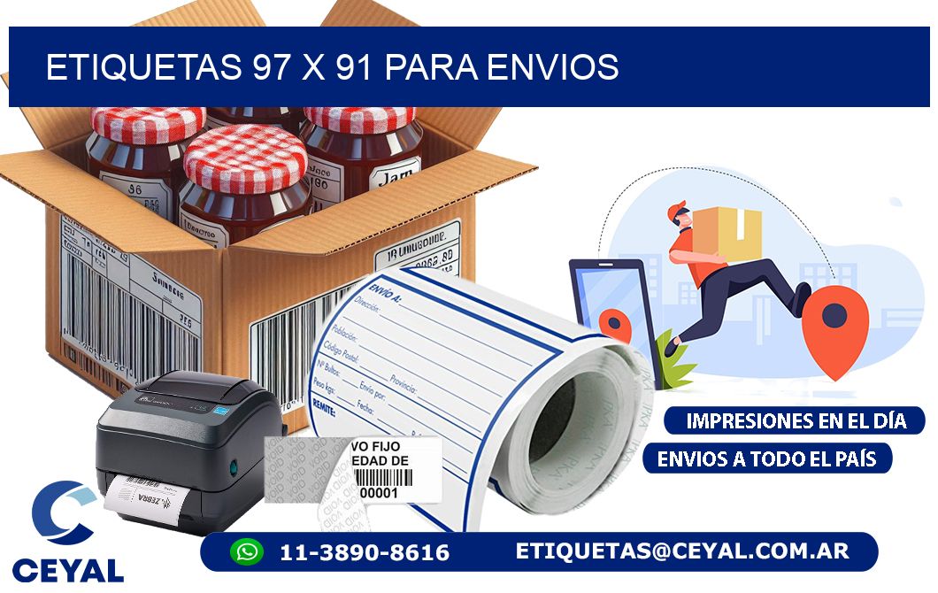 ETIQUETAS 97 x 91 PARA ENVIOS