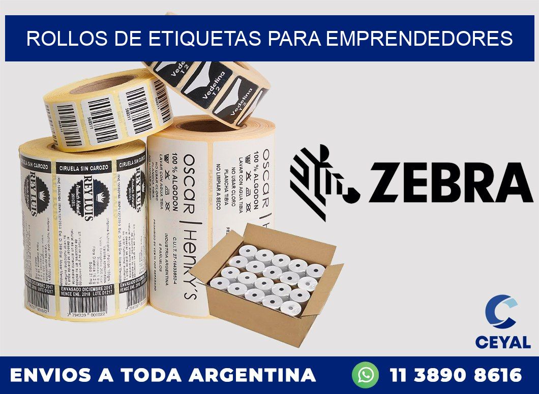 ROLLOS DE ETIQUETAS PARA EMPRENDEDORES
