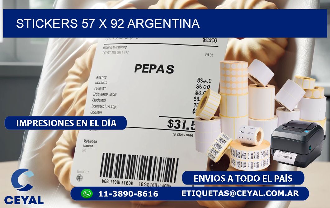 STICKERS 57 x 92 ARGENTINA
