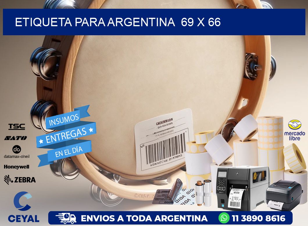etiqueta para Argentina  69 x 66