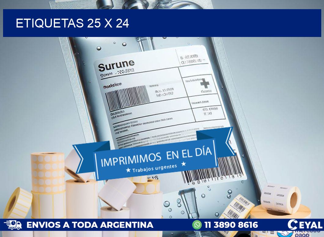 etiquetas 25 x 24