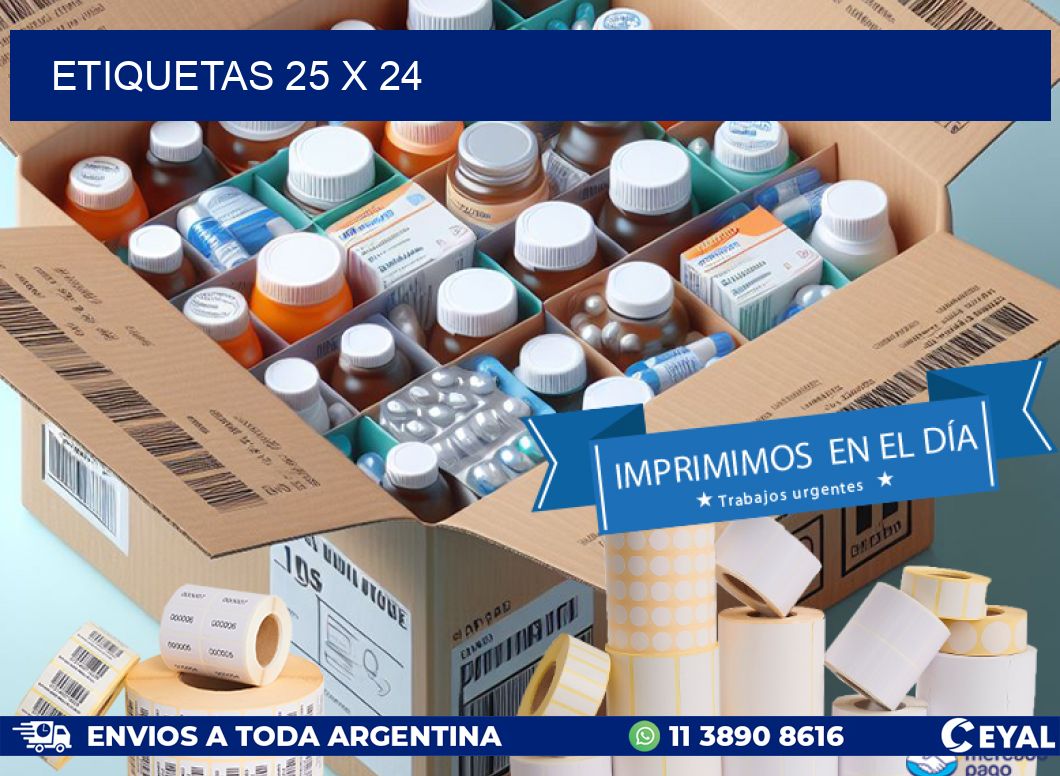 etiquetas 25 x 24