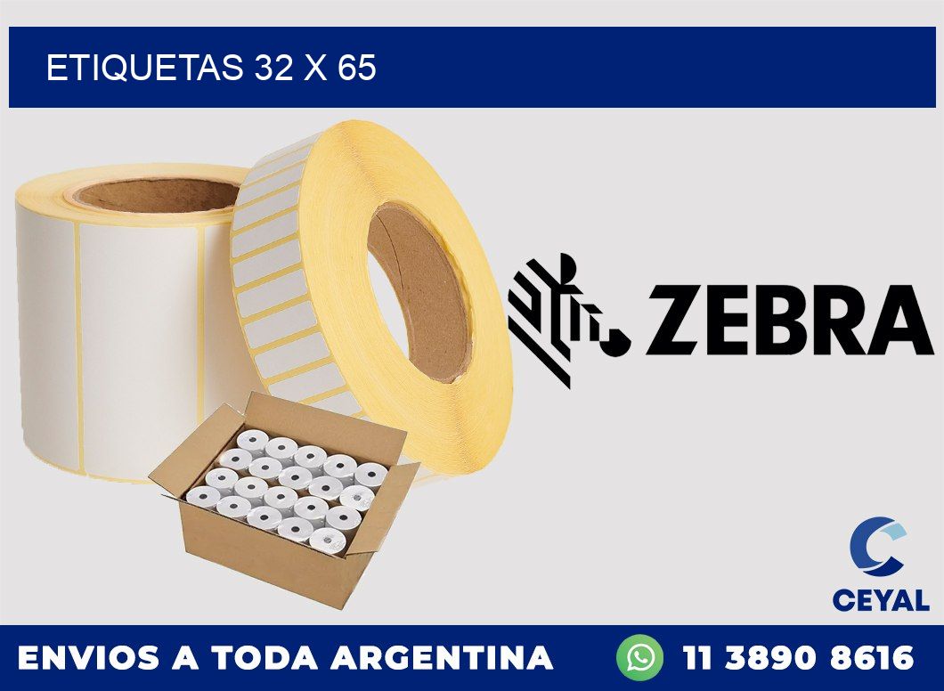 etiquetas 32 x 65
