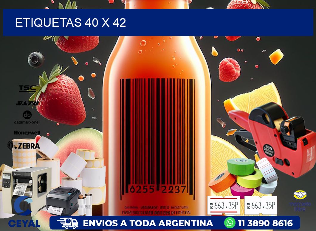 etiquetas 40 x 42