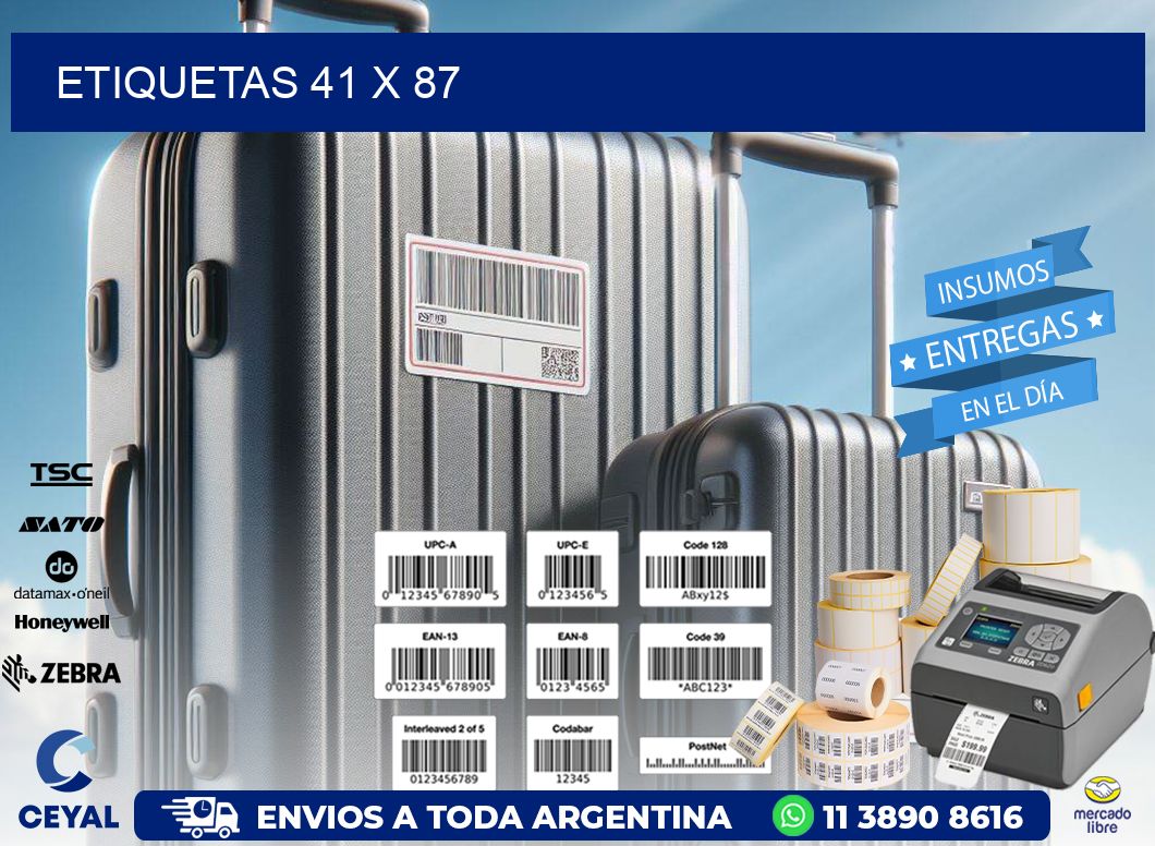 etiquetas 41 x 87