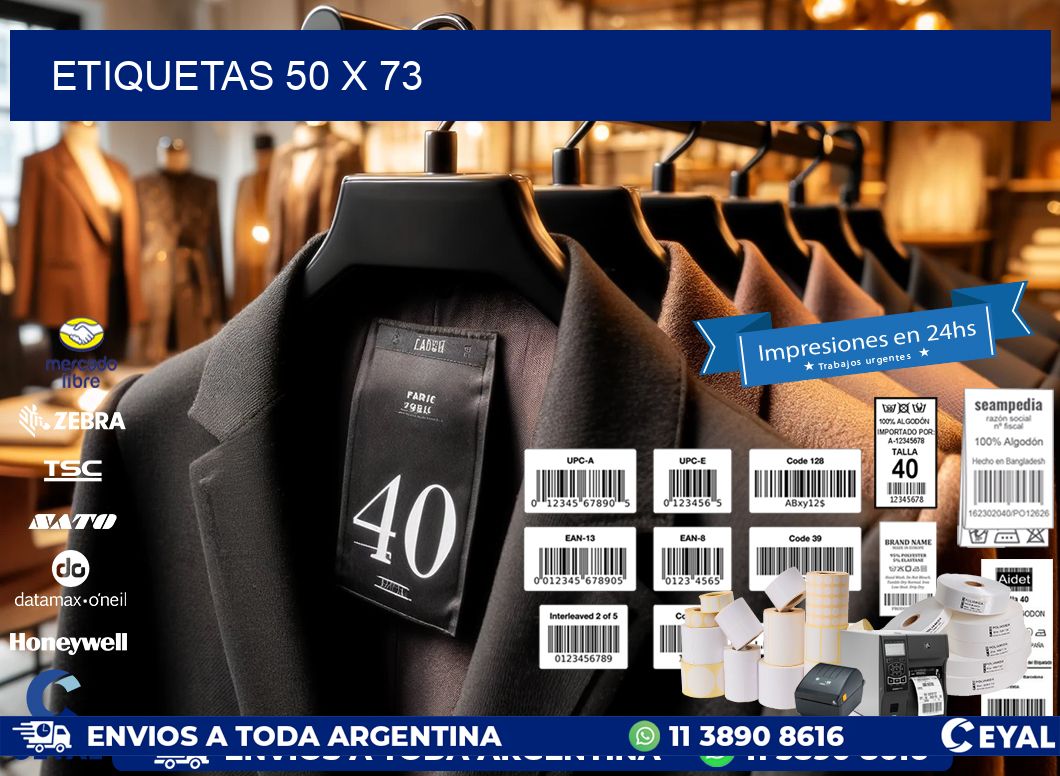 etiquetas 50 x 73