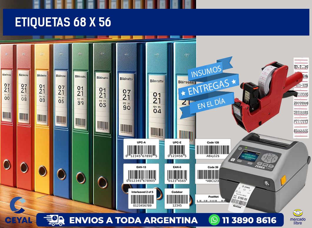 etiquetas 68 x 56