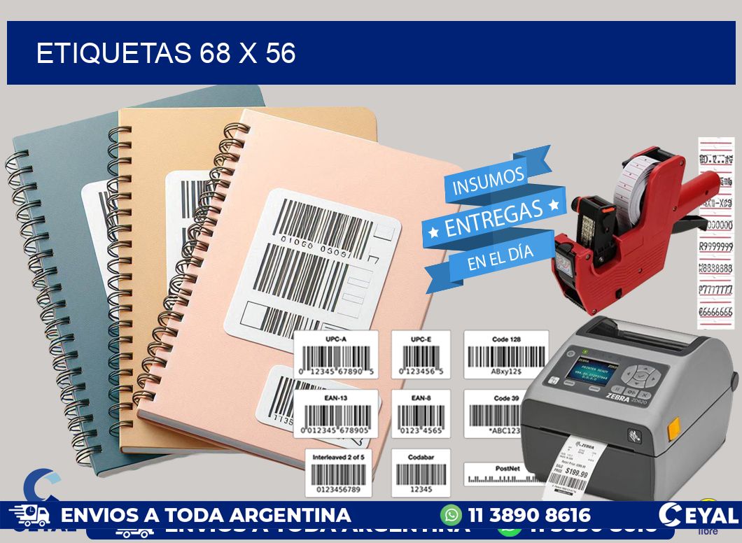 etiquetas 68 x 56