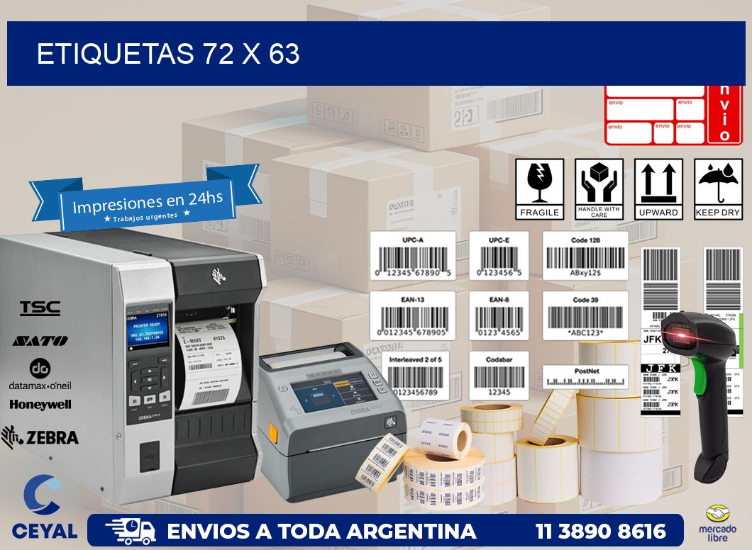 etiquetas 72 x 63