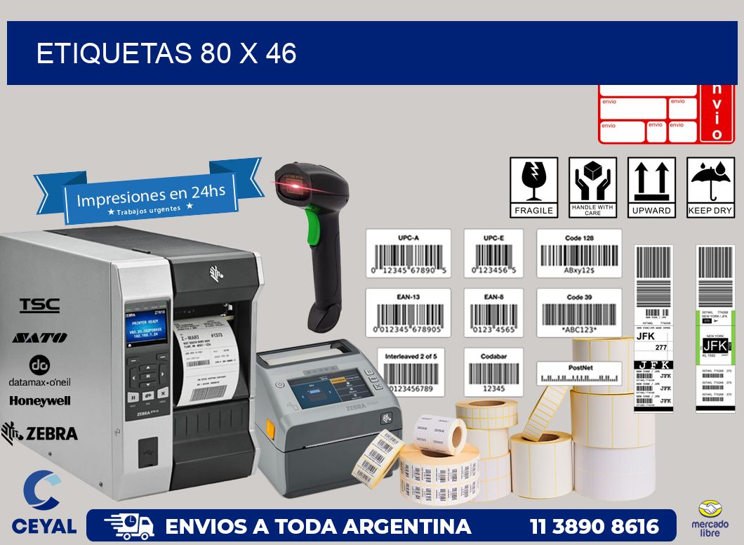 etiquetas 80 x 46