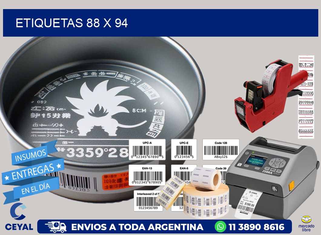 etiquetas 88 x 94