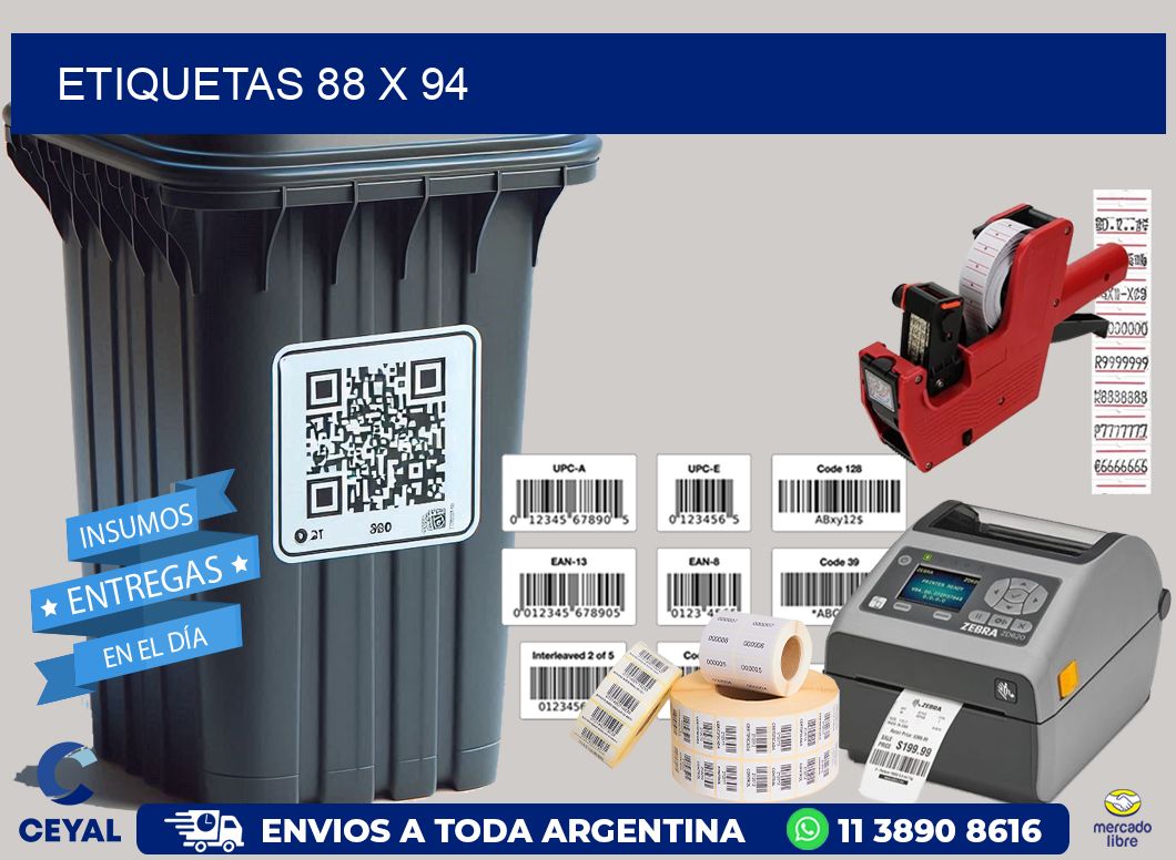 etiquetas 88 x 94