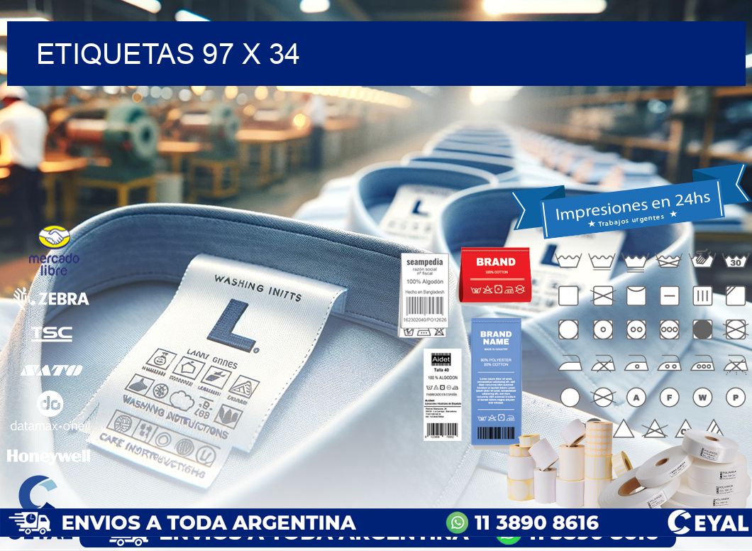 etiquetas 97 x 34