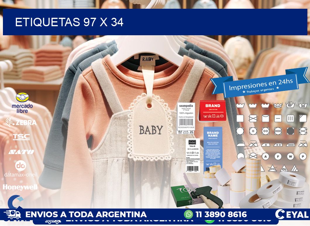 etiquetas 97 x 34