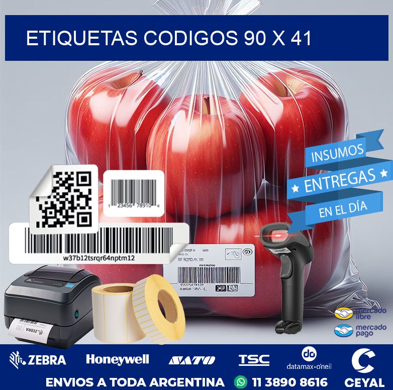etiquetas codigos 90 x 41